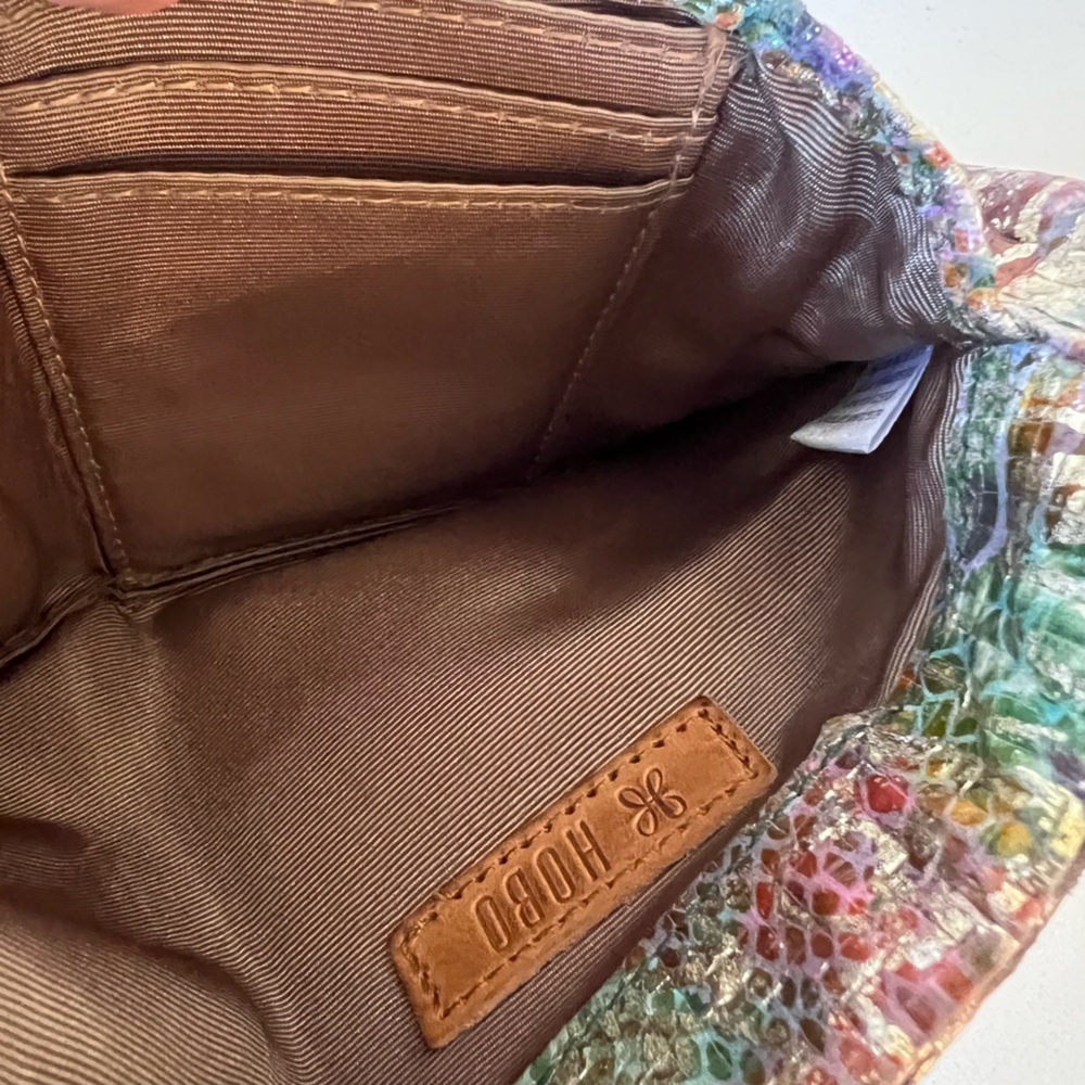 HOBO Lacy Leather Wallet in Rainbow Cheetah - Picture 12 of 14